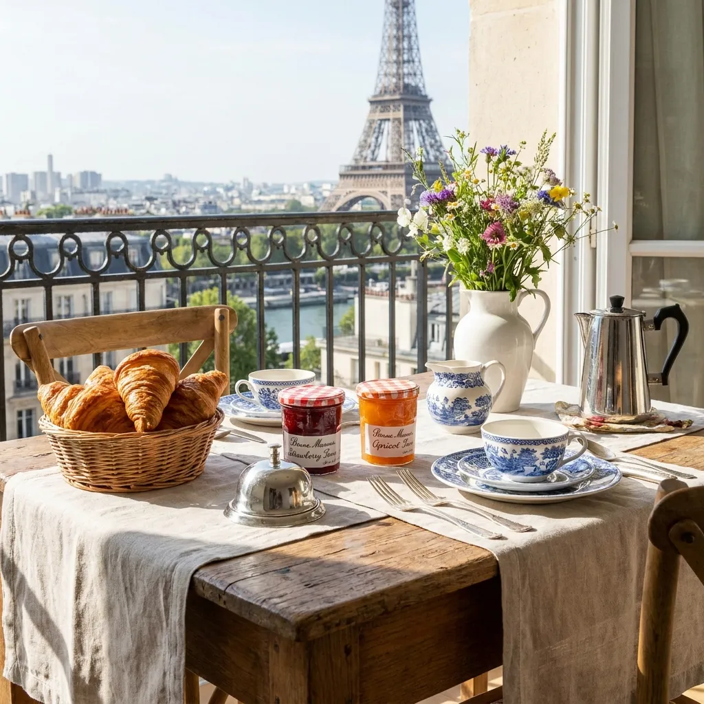 French dining table highlighting awkward English words with funny meanings abroad