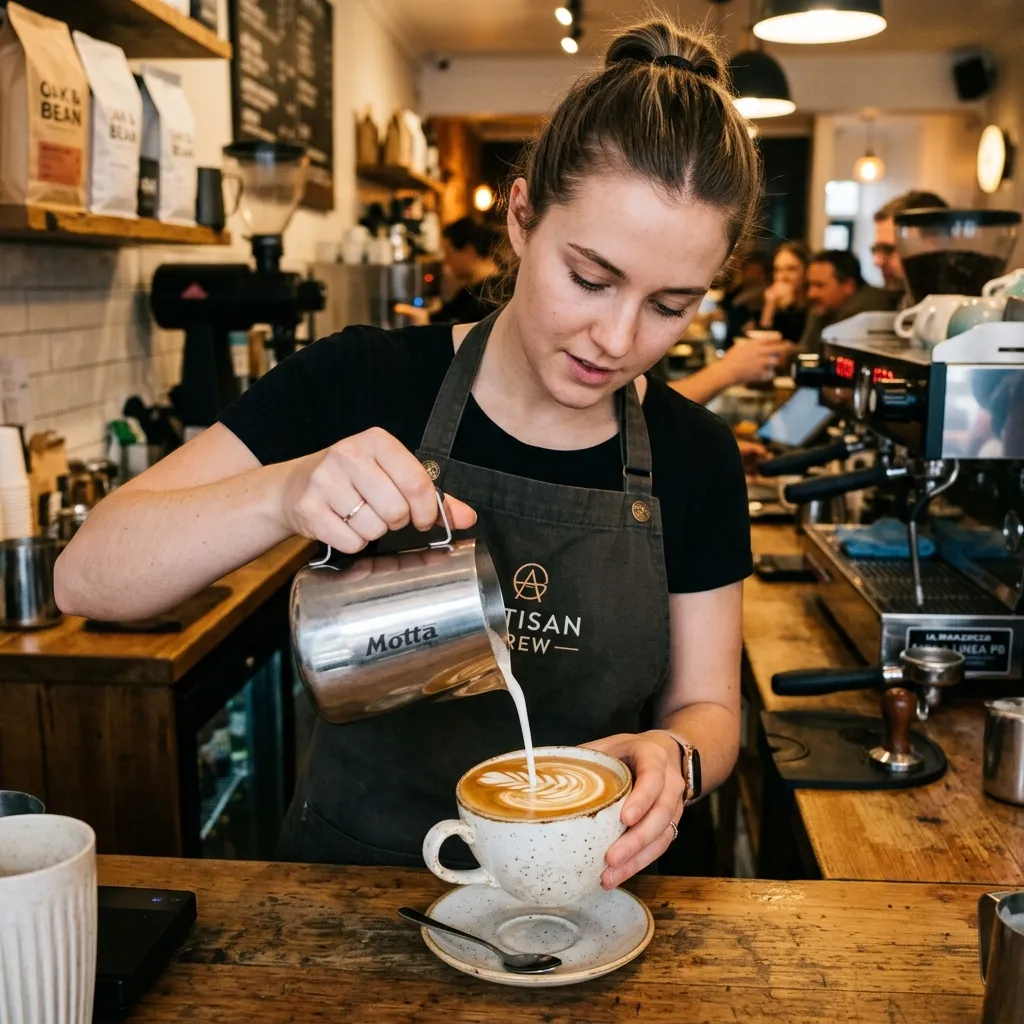 Freshly brewed artisan flat white coffee highlighting Australia’s famous coffee culture.
