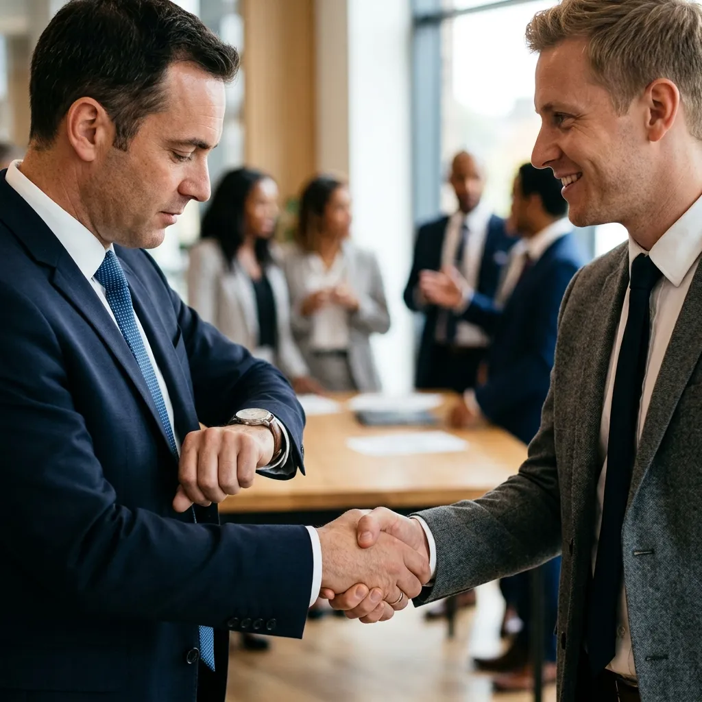 A symbolic handshake representing transactional relationships where people keep score instead of offering genuine support.
