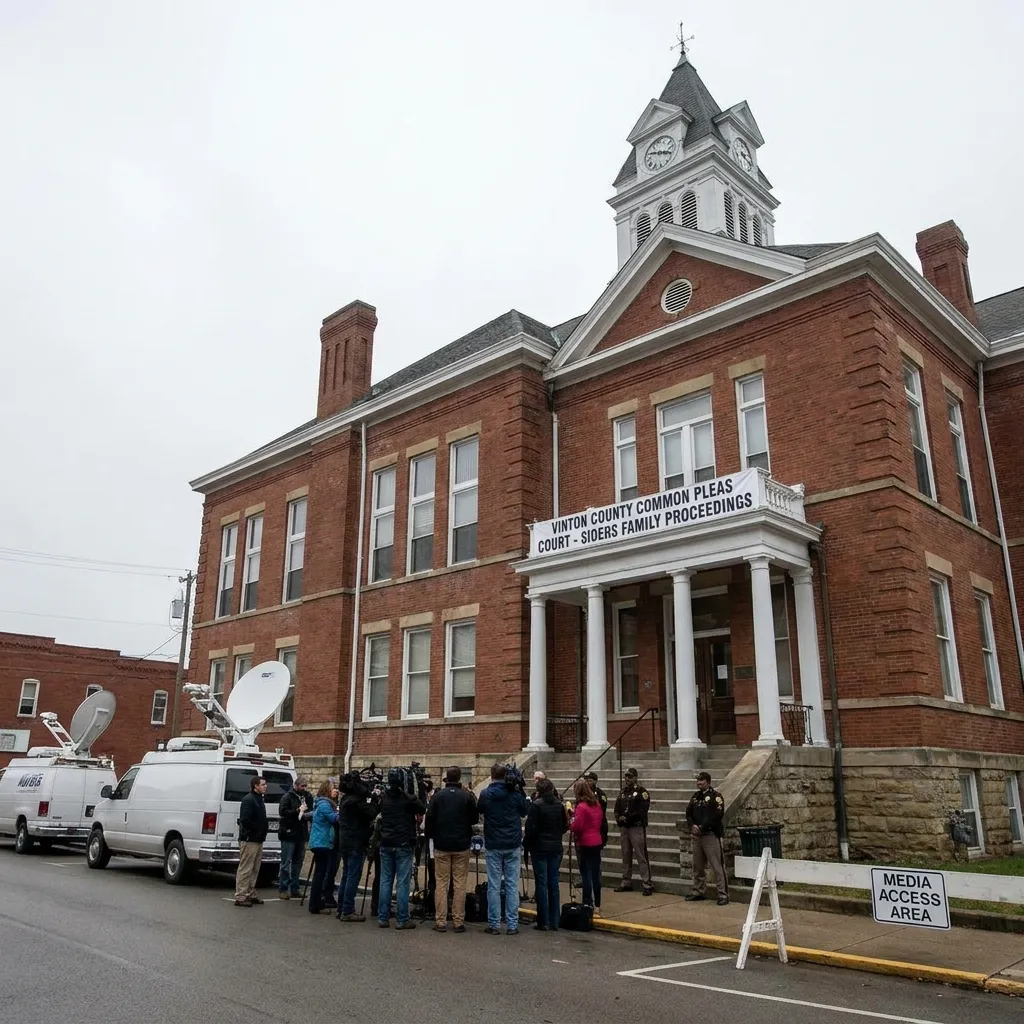 The Vinton County courthouse where the legal proceedings for the Ohio house of horrors Siders family are taking place.