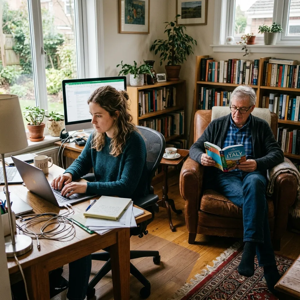 A photo visualizing how couples in huge age gap relationships navigate differing life stages and priorities