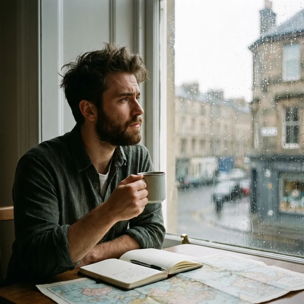 A pensive man reflecting on the hard truths men aren't ready to hear for personal growth