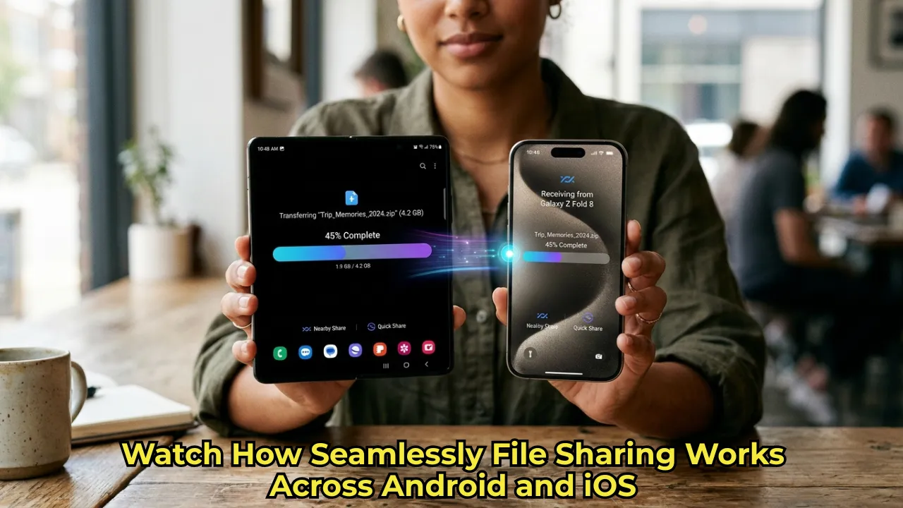 How AirDrop via Quick Share on Galaxy Z Fold 8 Works flawlessly