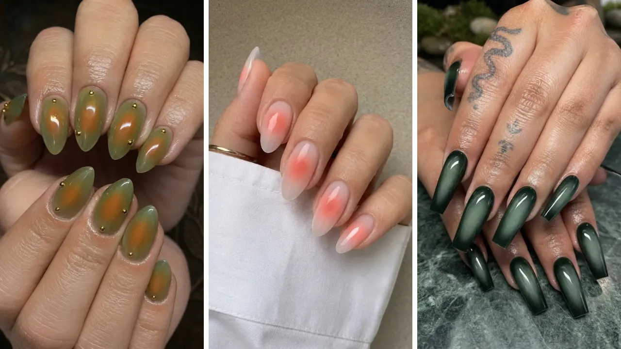 21 Aural Nail Ideas for the Prettiest Soft-Glow Manicure