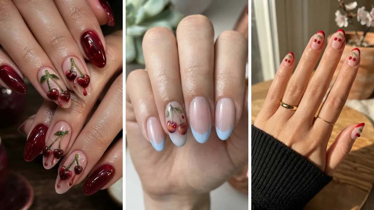 Red Cherry Nails That Make a Classic Mani Feel Way More Fun